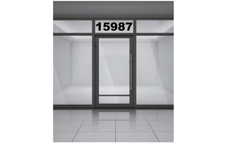 Storefront Address Numbers 3-10″ tall | Office Store Window Custom Vinyl Decal