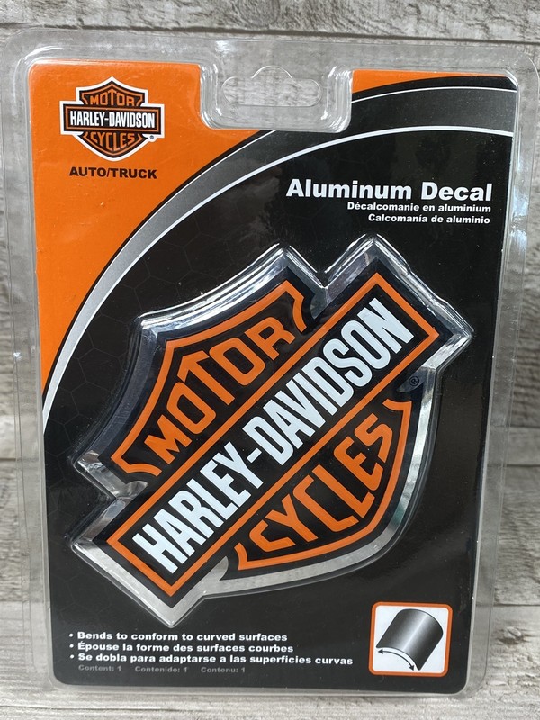 Harley Davidson Motorcycles 3D Bar & Shield Aluminum Decal – 4.25 x 3.5 – New