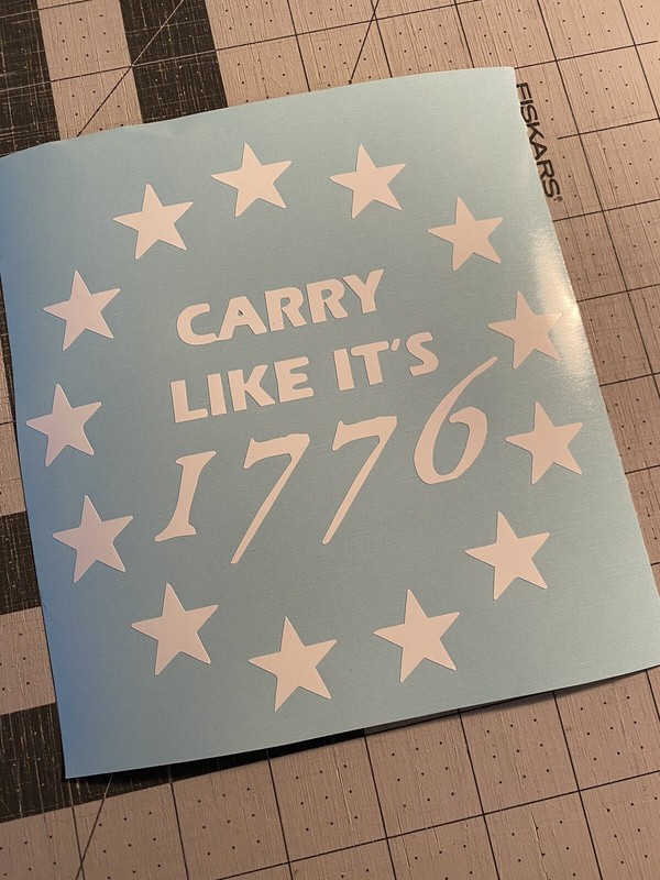 Vinyl Decal - Carry Like It's 1776 (2nd Amendment), Various Colors & Sizes gallery