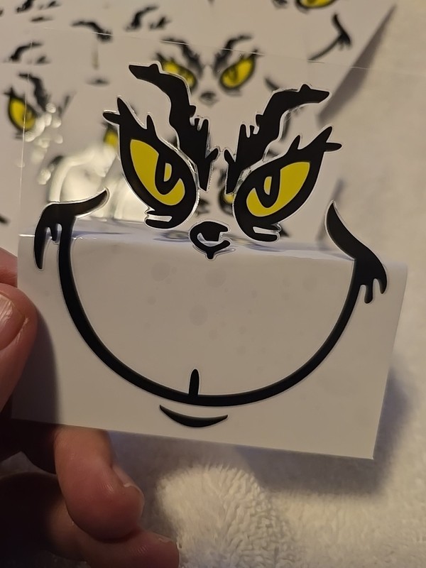 Grinch 30 Pack Transparent Stickers 3 1/2" X 3 1/2" gallery