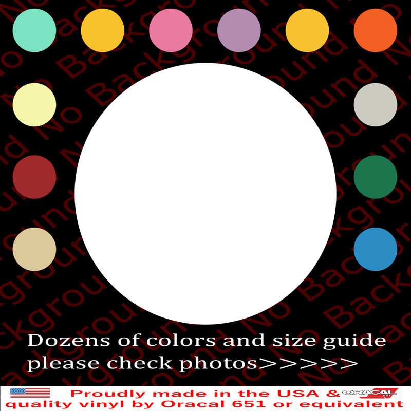 Circle Round Dot Spot Shape Vinyl Decal Car Bumper Sticker Window Wall SP019C