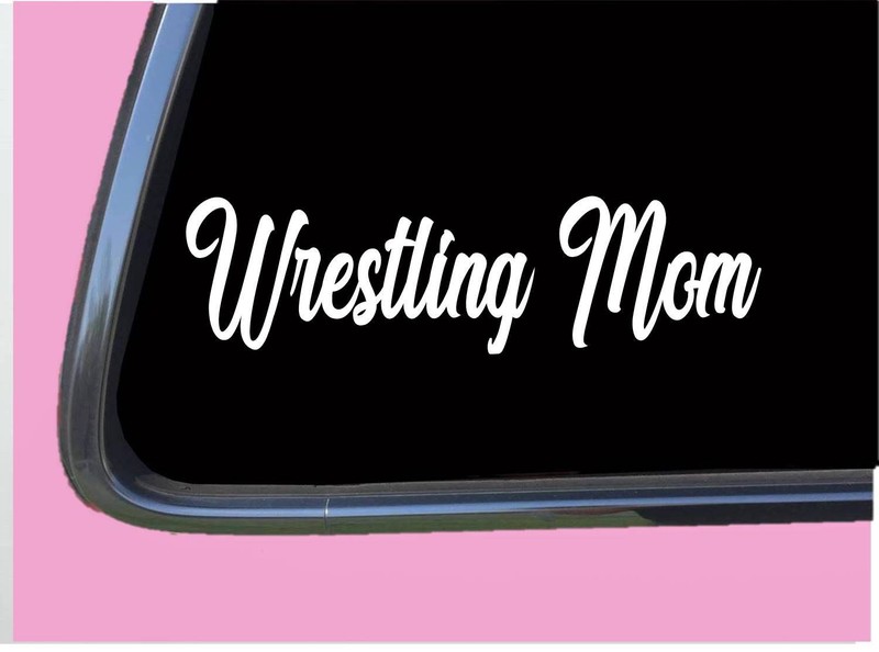 Wrestling Mom TP132 vinyl 8″ Decal Sticker helmet mat shoes