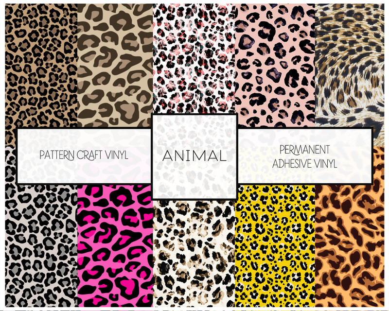 Leopard Print Vinyl Oracal 651 Animal Print Permanent Adhesive FREE SHIPPING 20+