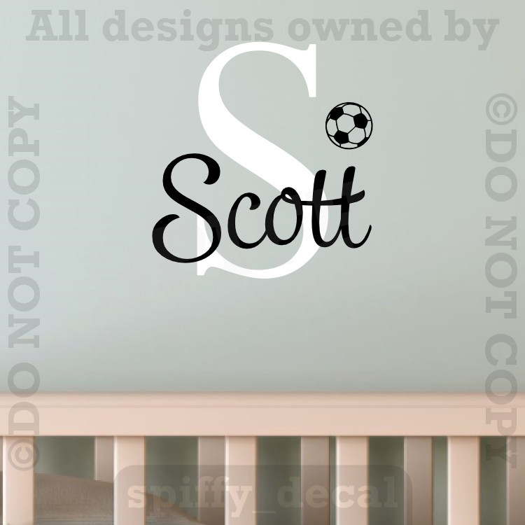 MONOGRAM WITH GRAPHIC Personalized Name Vinyl Wall Decal Sticker Boys Nursery gallery