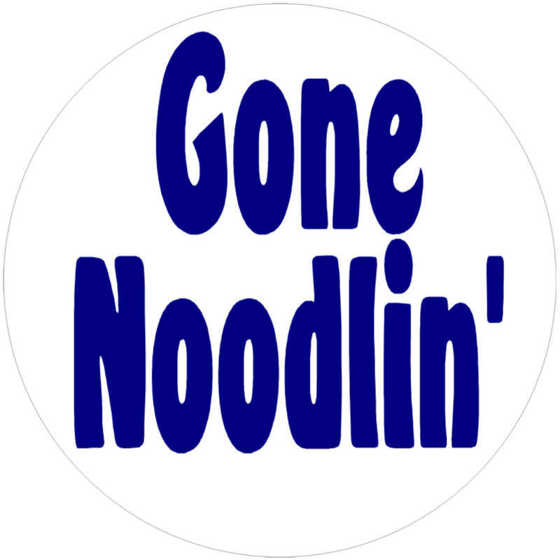 Gone Noodlin’ – Circle Sticker Decal 3″ x 3″ – Fish Fishing