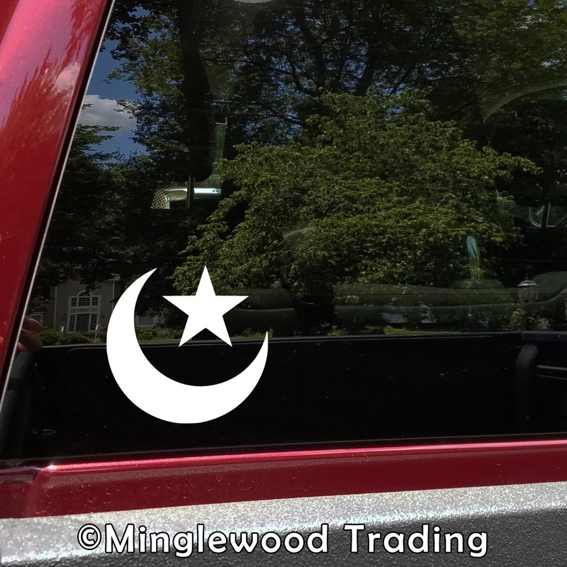 Star and Crescent Vinyl Decal – Moon – Islam Symbol – Die Cut Sticker