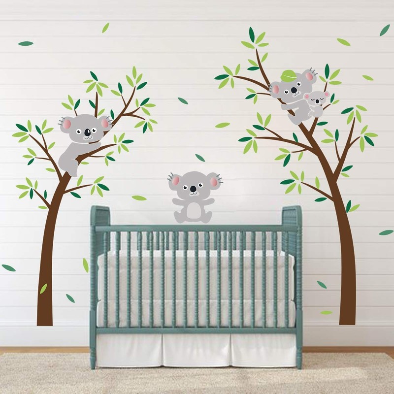 Koala Tree Wall Stickers Animal DIY Wall Decals Art Decor for Bedroom Nursery…
