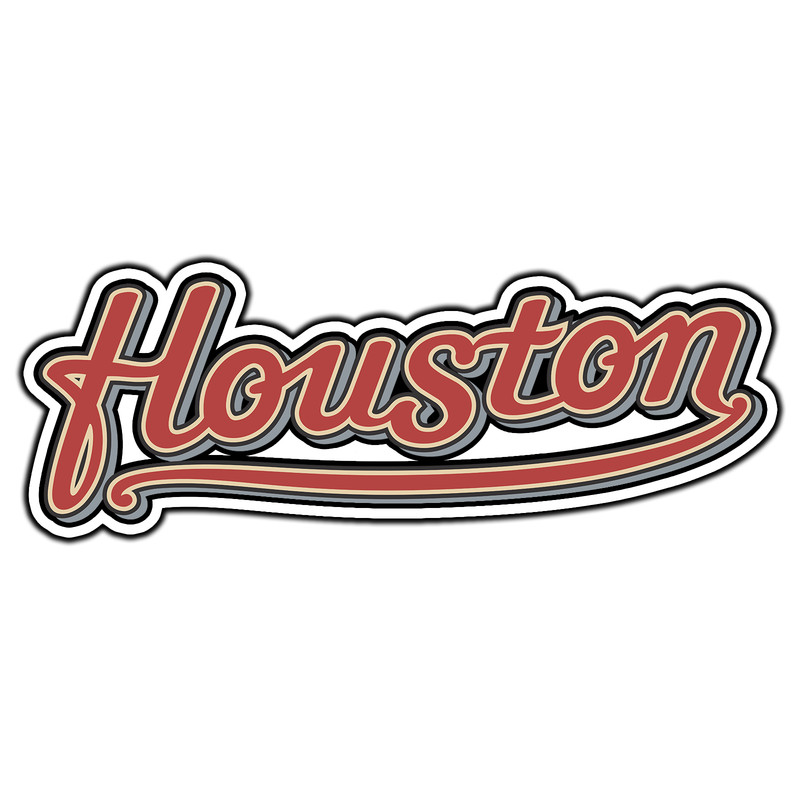 Houston Astros Logo #8 Baseball Fan Sticker Waterproof Vinyl Decal Die-Cut