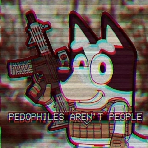 Bluey, Pedophiles Aren’t People Vinyl Die Cut Sticker