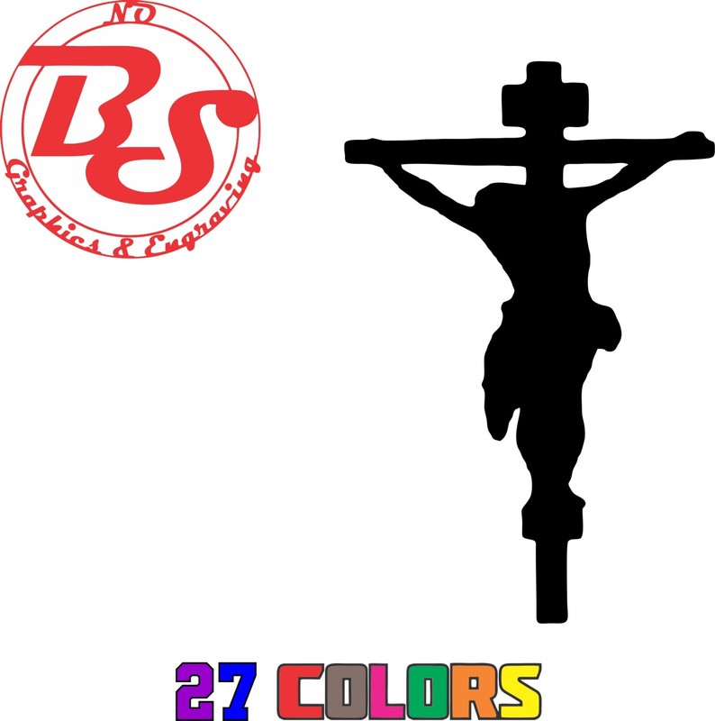 6" God Faith Hope Love Decal Religion Jesus Christ Church Cross 4x4 Driving noBS gallery