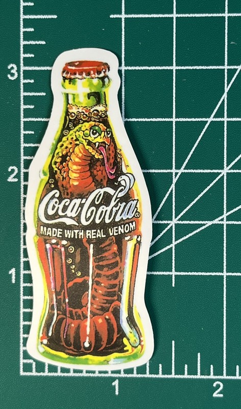 COKA ~ COBRA SPOOF Coke Bottle – Vinyl Decal Wacky Pack Sticker Bomb Comedy