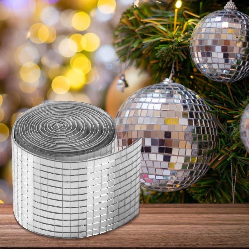 Acrylic Crafts Stickers Mosaic Tile Making Disco Mirror Ball Wedding Party Decor gallery