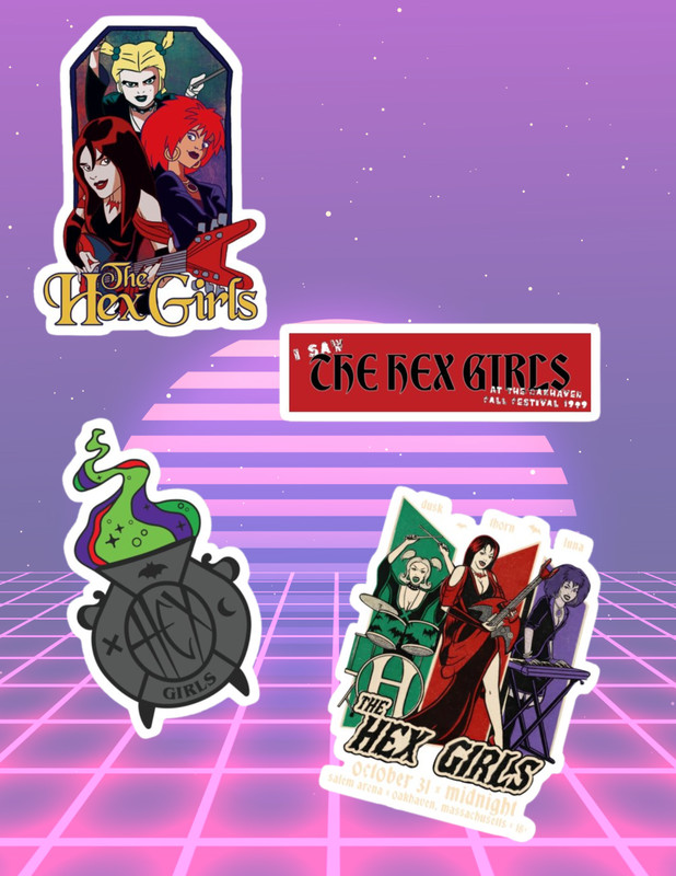 Hex Girls Scooby Doo 4pc Sticker Pack