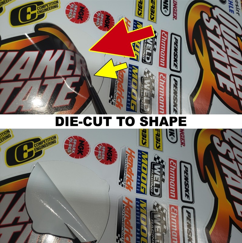 White Vinyl Sticker Sheet 5 Bullet-R/C MODEL Decal 1/24-1/16 Scale CUT traxxasf1 gallery