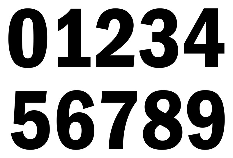 Large Storefront Address Numbers Vinyl Decal Window Franklin Gothic Demi Font gallery
