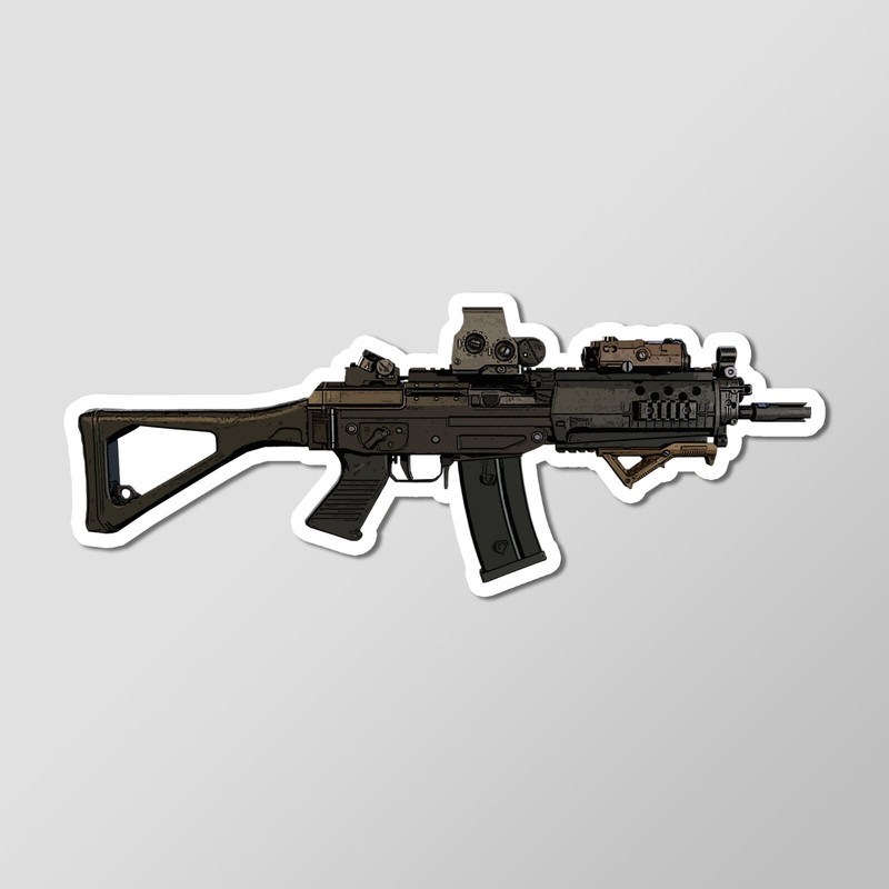 SG553 Commando Carbine Gun Art – Laptop Sticker Vinyl 4″ Wide