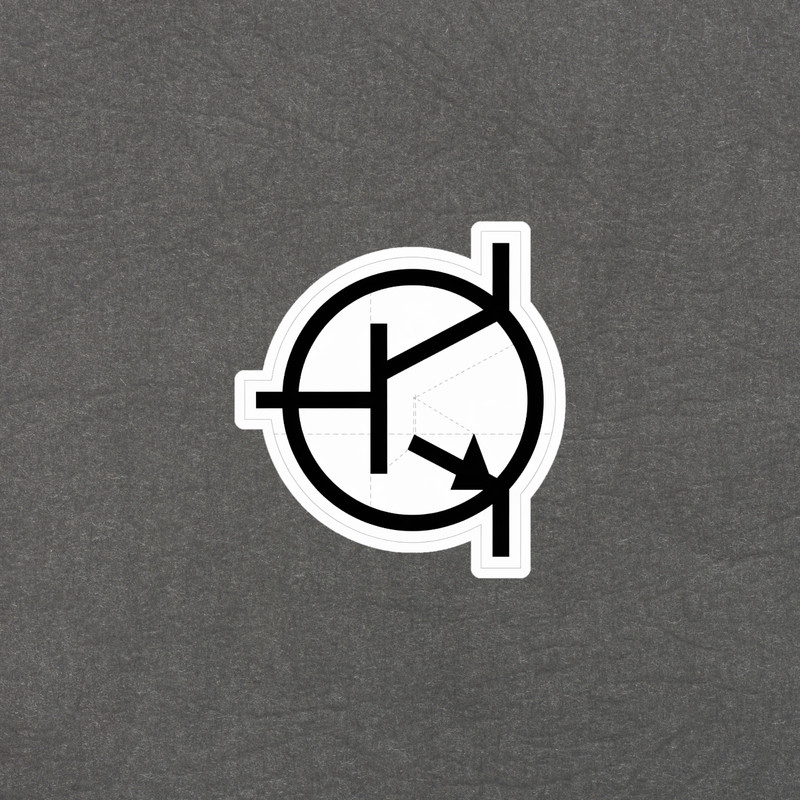 Transistor Symbol Sticker – Electronics Engineering Decal #5104