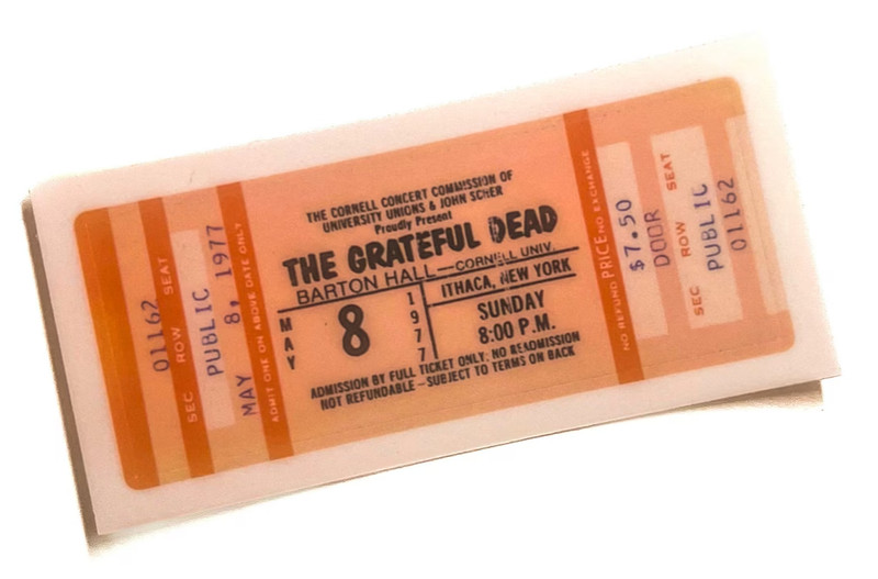 🌹⚡️GRATEFUL DEAD 5-8-77 Barton Hall Cornell *NEW* Sticker 3″ x 1-1/2″ ⚡️🌹
