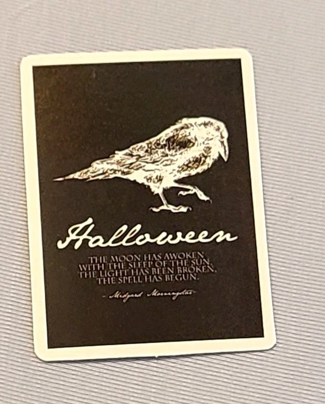 Halloween Raven Crow Quote Vinyl Sticker Die Cut Scrapbooking Journal Decal Goth