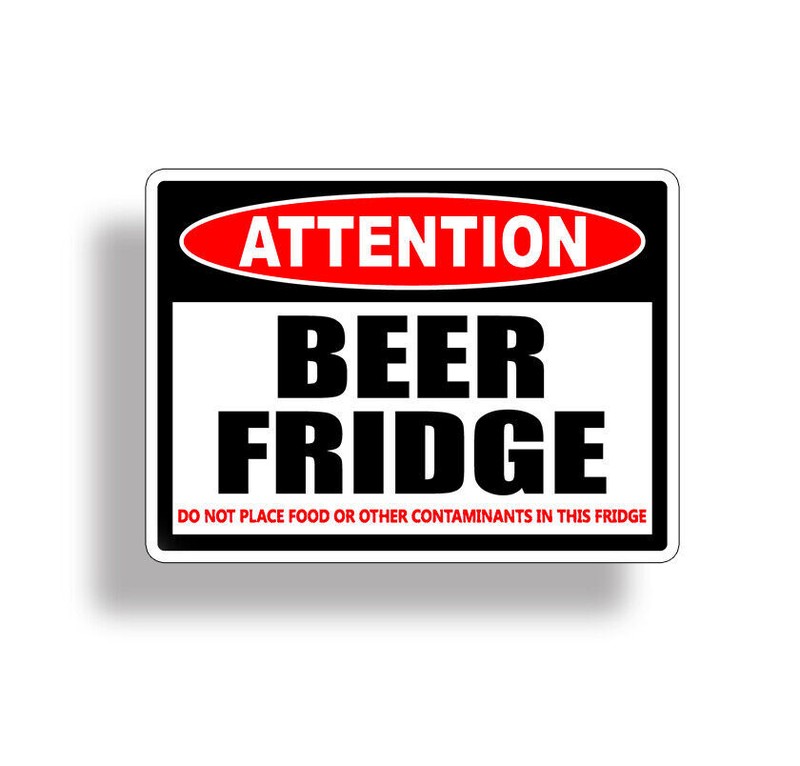 Beer Only Fridge Sticker Decal