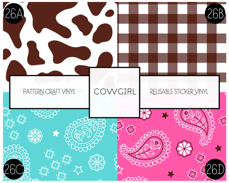 Paisley Plaid Cowgirl Pattern Vinyl Oracal 651 Adhesive Craft Vinyl 12in roll gallery