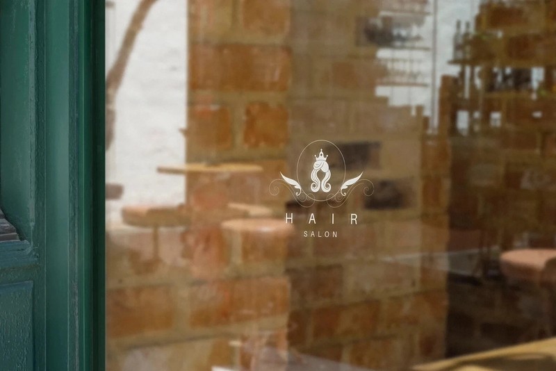 VΛ Custom Beauty Studio Window Decal Logo Sticker Business Sign Peel & Stick gallery