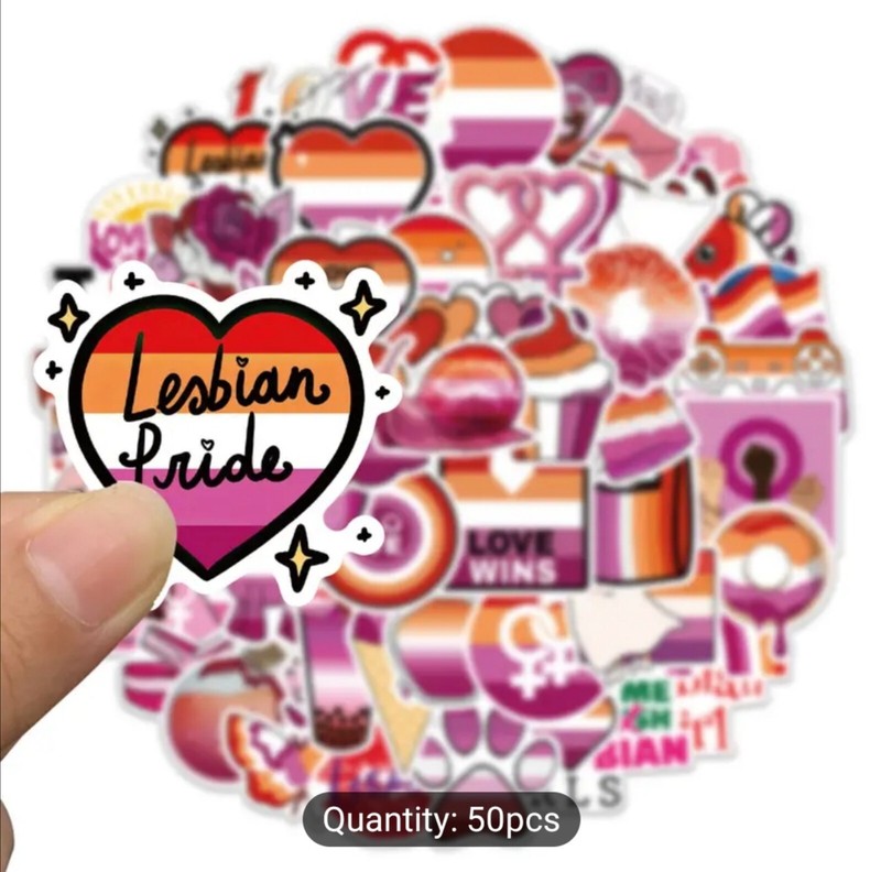 10 PCS Lesbian Pride Flag Stickers BRAND NEW gallery