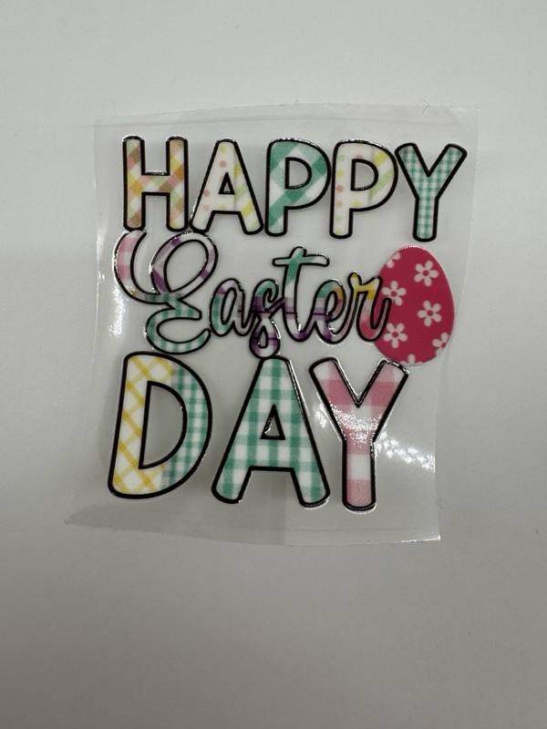 Happy Easter – Laptop Car Sticker Vinyl UV Decal Transparent Background