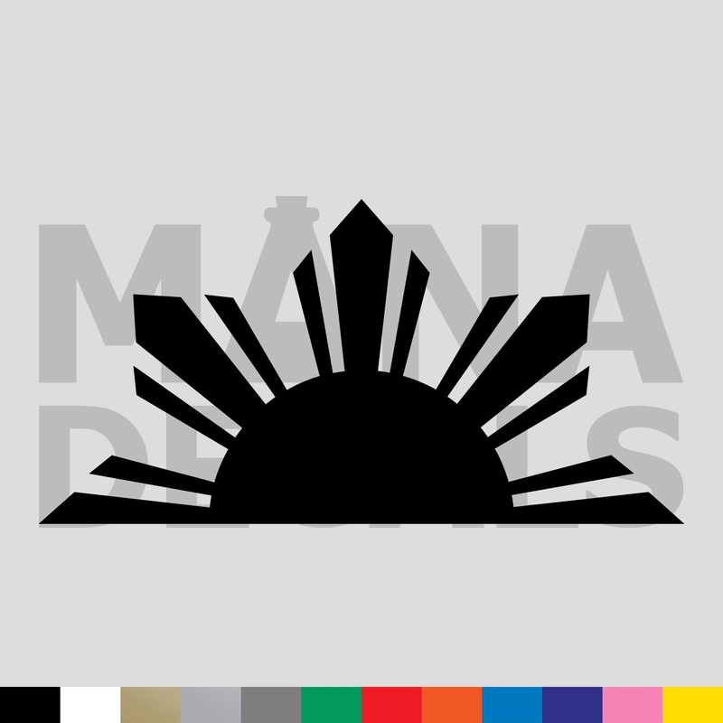 Philippines Half Sun Vinyl Die Cut Decal Sticker – Filipino Flag