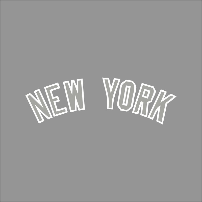 New York Yankees #6 MLB Team Logo 1 Color Vinyl Decal Sticker Car Window Wall