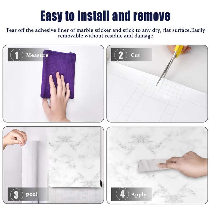 Marble Contact Paper Oil-proof Wallpaper Film PVC Self-Adhesive Granite Sticker gallery