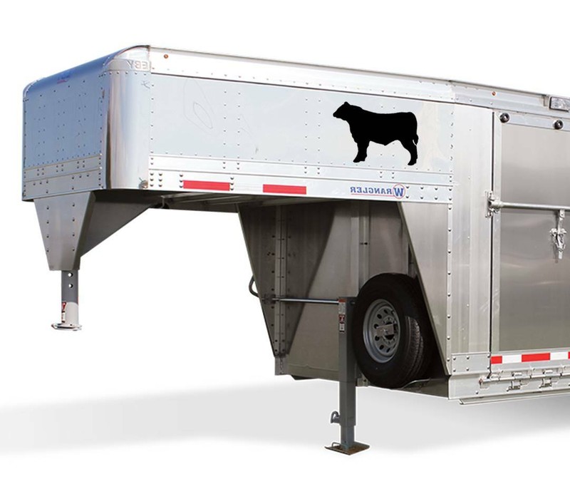 Bull Decals Stickers OS 155 (12 x 18″ – 2 decal set) angus hereford cattle cow