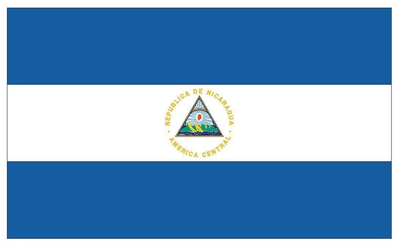 Nicaragua International Flag Sticker Decal F350