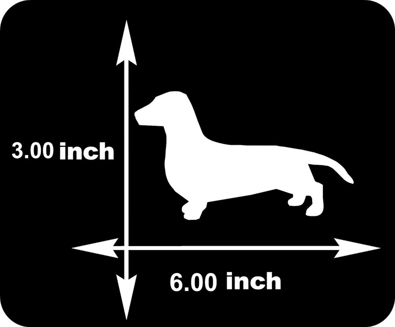 DACHSHUND SMOOTH SILHOUETTE Dog Decal Sticker Vinyl 6" x 3.00" gallery