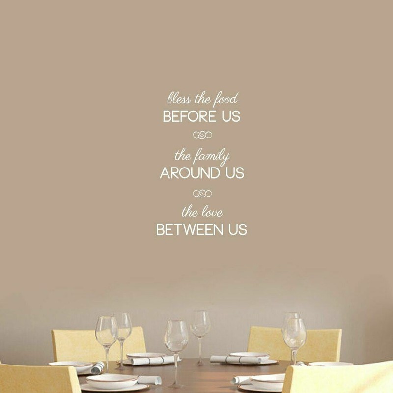 Bless The Food Before Us Wall Decal - Family Quotes Kitchen Dining Room Decals gallery