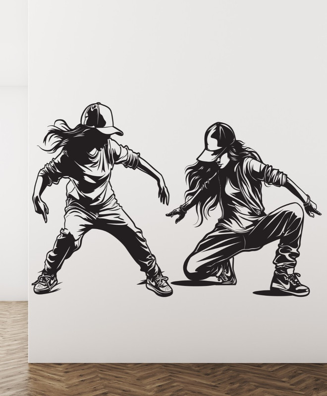 Hip Hop Dancers Wall Decals – Break Dance Wall Decal, Contemporary Dancer se243
