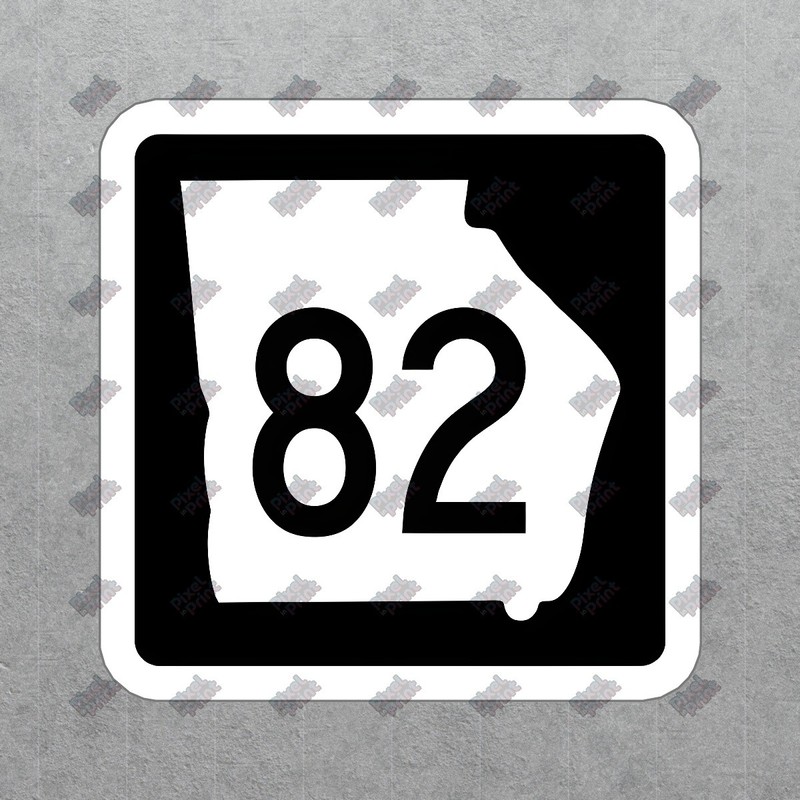 Georgia Highway 82 Vinyl Sticker State Route Decal Durable Outdoor & #407744