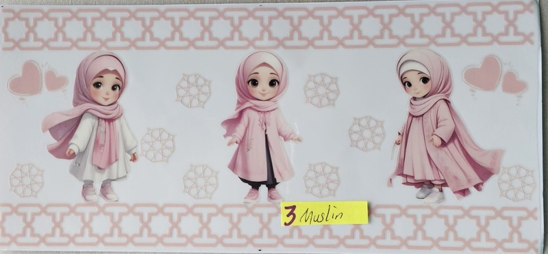 Muslim Girl uv dtf cup transfer wraps