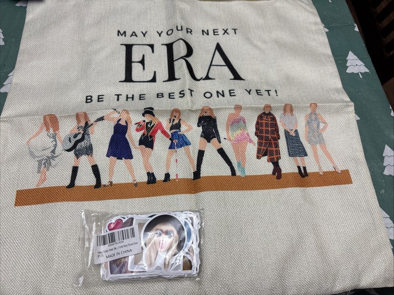 Throw Pillow Cover & 100pcs Taylor Swift Stickers Eras Tour 18” X 18”