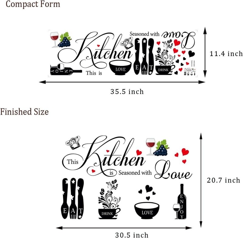 Kitchen Wall Decals Wall Arts Stickers Dining Room Rules Decal Decor Kitchen gallery