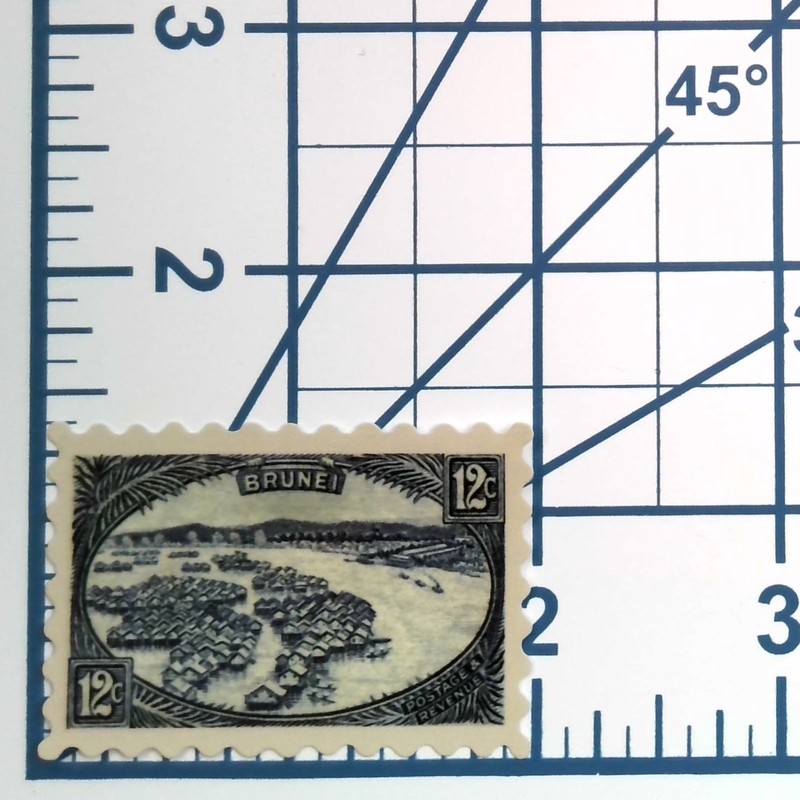 Brunei Vintage Postage Stamp Vinyl Sticker Water Resistant Retro Travel Decal gallery