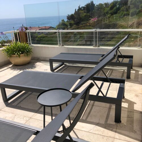 Reposera Aluminio Negra