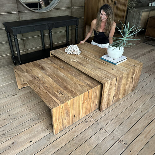 Mesa de centro doble Roots