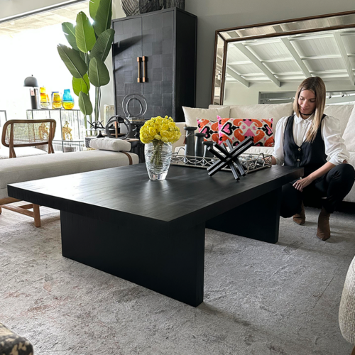 Mesa de centro Japón albayalde Negra