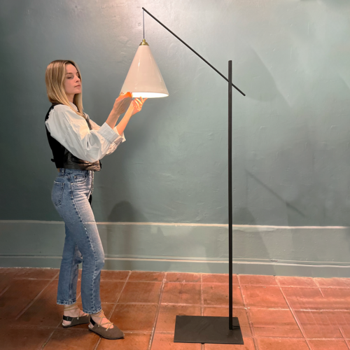 Lámpara Garza Pedestal Blanca