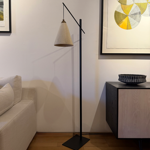 Lámpara Garza pedestal hueso