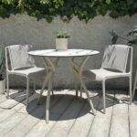Mesa Ivy redonda marmol beige