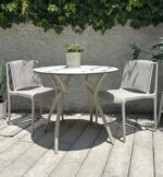 Mesa Ivy redonda marmol beige