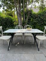 Mesa Comedor Ivy Mármol Blanco