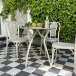 Mesa Ivy redonda Terrazzo Beige